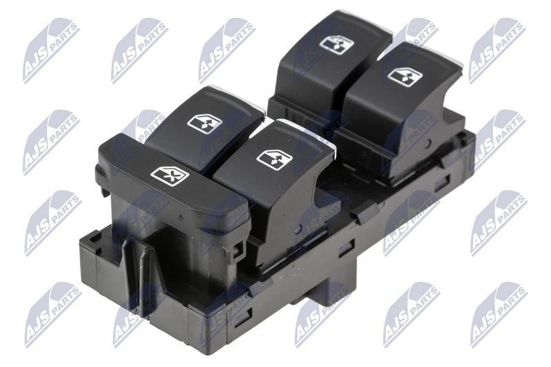 Comutator macara geam Skoda Octavia 2013-; cromat; 5E0959857; NTY, aftermarket