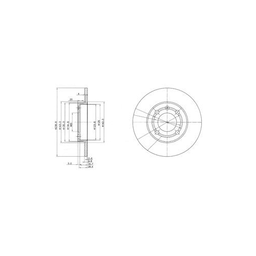 Disc frana Delphi BG2911, parte montare : Punte Fata