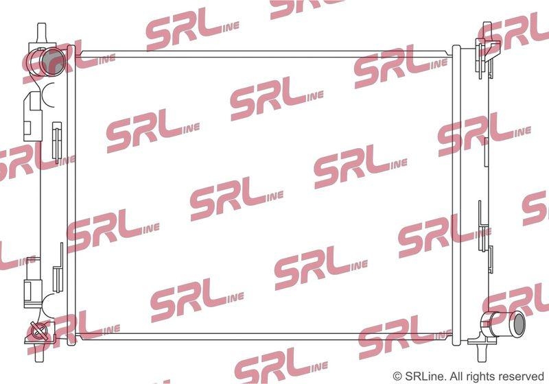 Radiator Kia Rio 16-, Stonic 17-, motor: 1.2, 1.4, 500x369x16, SRLine, Aluminiu/ Plastic brazat, 25310H8000; 25310H8090
