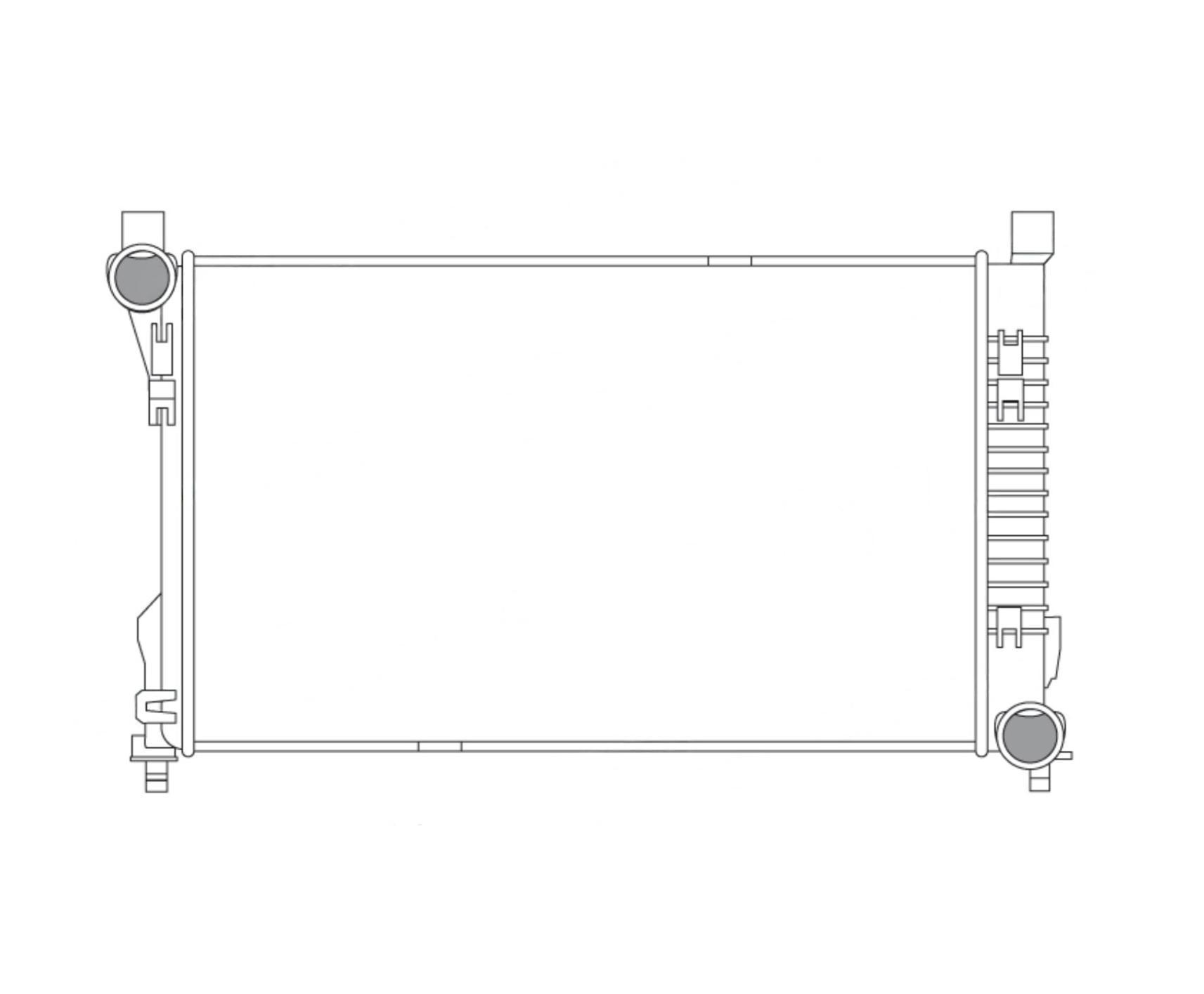 Radiator racire Mercedes Clasa C (W203), 2000-2007, C-Sportcoupe (Cl203), 06.2000-08.2002 Model C180 (2, 0 95kw), tip climatizare cu AC, cutie Manuala, dimensiune 650x405x19mm, Cu lipire fagure prin brazare, Aftermarket