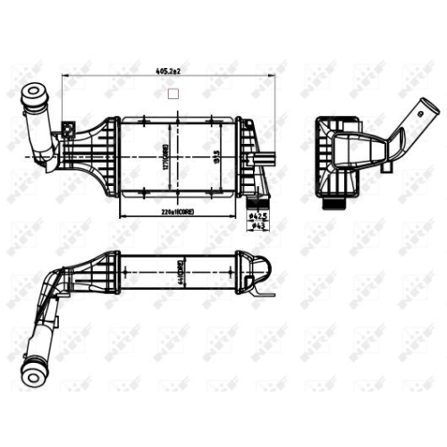 Radiator intercooler Nrf 30428