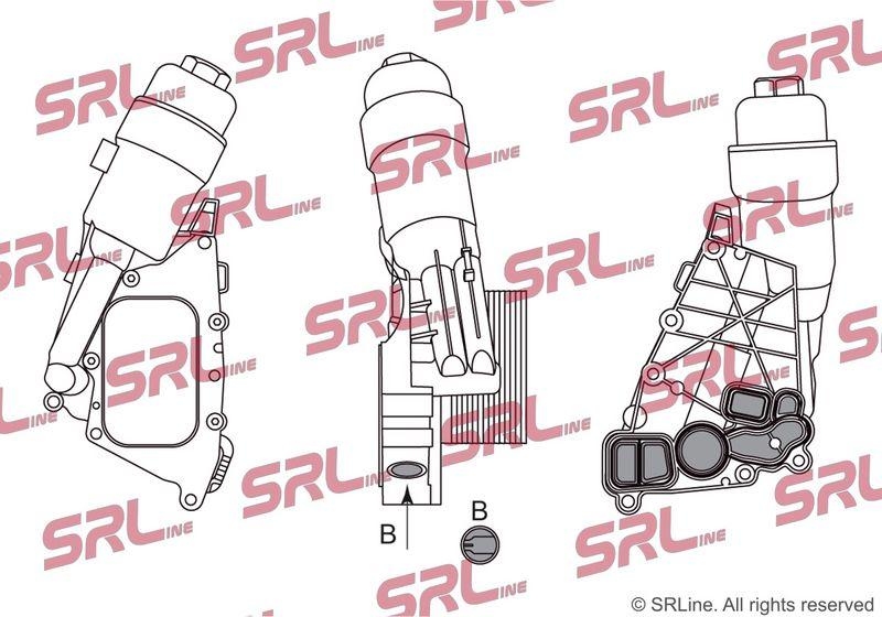 Radiator racire ulei motor, termoflot Bmw Seria 1 F20/21 11-19, 2 Active/Gran Tourer (F45/46) 14-, I8 14-, X1 F48 15-; Mini Clubman 14-, Mini 14-, motor: 1.5 D, 70x64x110, SRLine, Aluminiu, 11428511391; 11428574002