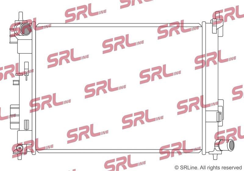 Radiator Kia Rio 16-, Stonic 17-, motor: 1.2, 1.4, 1.6, 500x358x16, SRLine, Aluminiu/ Plastic brazat,