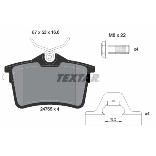 TEXTAR set placute frana,frana disc