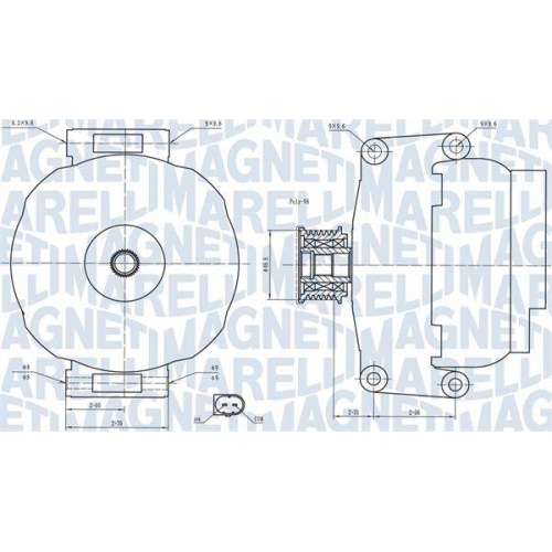 Alternator Citroen Ax (Za-); Mercedes Viano (W639), Vito / Mixto Box (W639), Vito Bus (W639), 10, CDI 2.2, 109 CDI, 111 CDI, 115 CDI