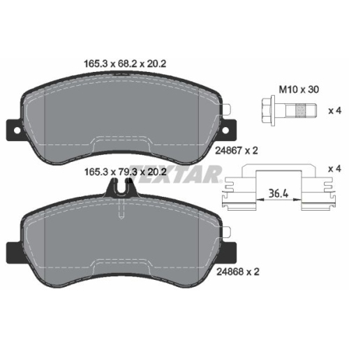 TEXTAR set placute frana,frana disc