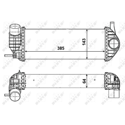 Radiator intercooler Nrf 30468