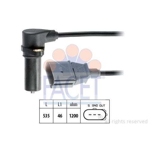 Senzor turatie, Senzor pozitie arbore cotit Facet 90391