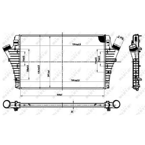 Radiator intercooler Nrf 30475