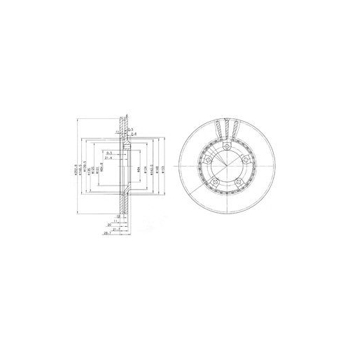 Disc frana Delphi BG3071, parte montare : Punte Fata