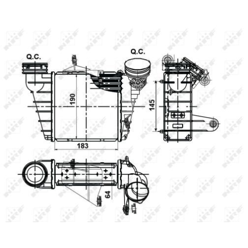 Radiator intercooler Nrf 30476