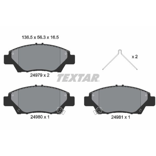 TEXTAR set placute frana,frana disc