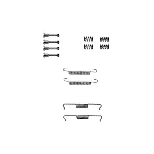 Set accesorii reparatie saboti frana mana Delphi LY1330, parte montare : Punte Spate
