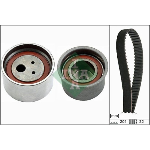 Kit curea distributie Mitsubishi Pajero 4 (V8 W, V9 W), 2006-, Motorizare 3.8 V6, INA
