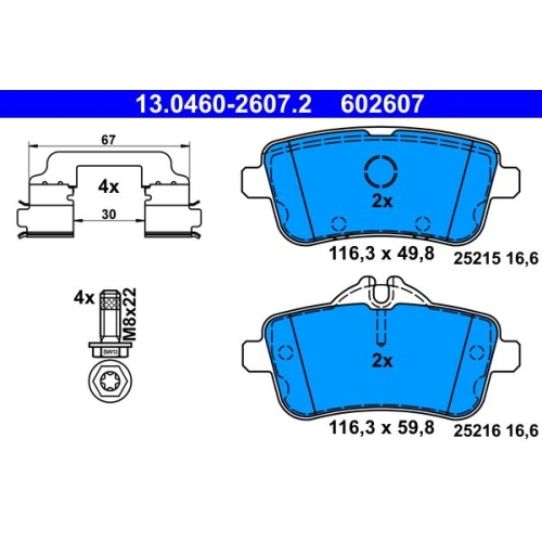 ATE set placute frana,frana disc