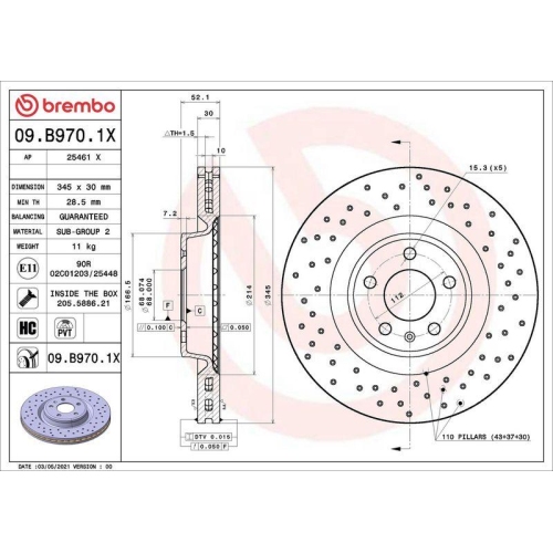 Set disc frana Audi A4 B8 (8k2) 08.07-06.17, A5 (8t3) 06.07-01.17, A5 (8f) 02.09-01.17, A6 C7 (4g2 4gc) 11.10-09.18, A6 C7 Avant (4g5 4gd) 05.11-09.18, A7 Sportback (4ga 4gf) 07.10-05.18, A7 Sportback (4ka) 10.17-, Q5 (8rb) 11.08-12.17, Q5 Van (8rb) 11.08
