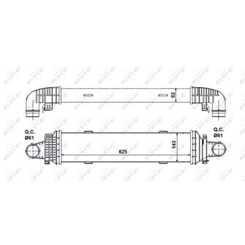 Radiator intercooler Nrf 30504