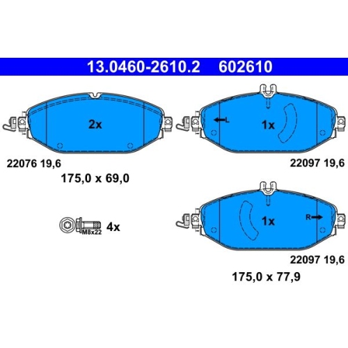 ATE set placute frana,frana disc