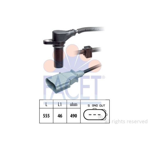 Senzor turatie, Senzor pozitie arbore cotit Facet 90505