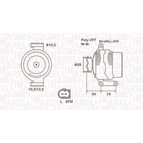 Alternator Ford Transit Box (Fa), Transit Bus(Fd , Transit (Fm ; Land Rover Defender Convertible (L316), Defender Pickup (L316), Defender Station Wagon (L316), 2.4 TDCi 4x4, 2.4 TDCi, 3.2 TDCI, 2.4 Td4 4x4 (L317), 2.4 Td4 4x4 (L316)
