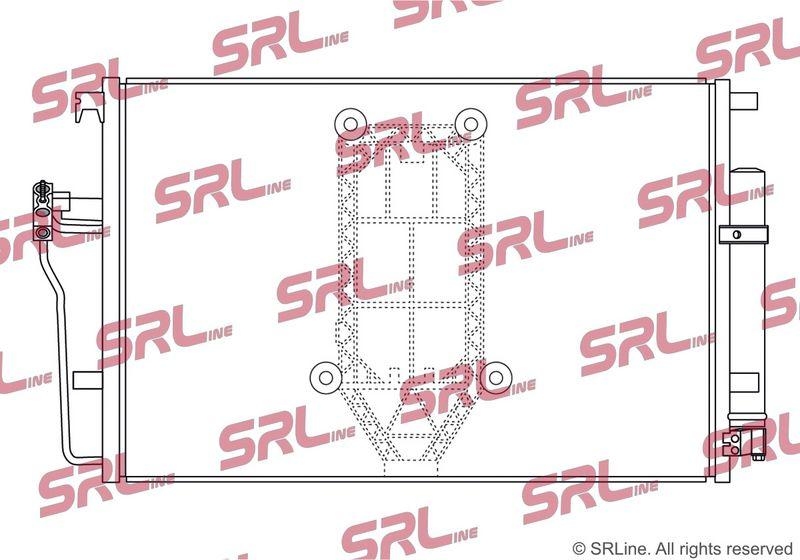 Condensator climatizare AC Mercedes Sprinter 06-18, Sprinter 18-, motor: 1.8 compressor, 2.1 CDI, 3.0 CDI, 3.5 V6, Condensator cu filtru uscator , 715(685)x464x16, SRLine, miez si rezervor din aluminiu brazat, 9065000554; A9065000554
