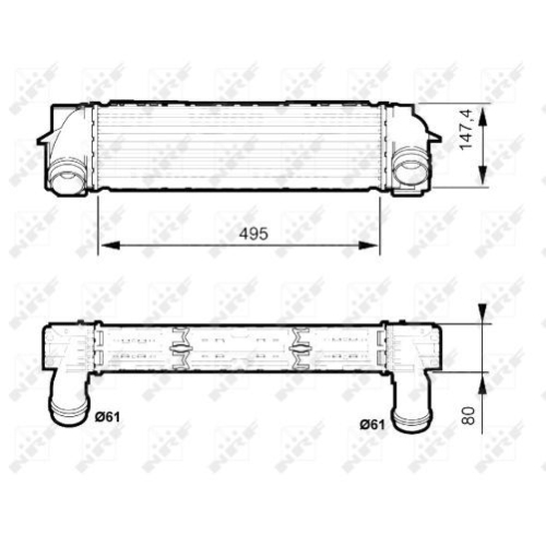 Radiator intercooler Nrf 30524