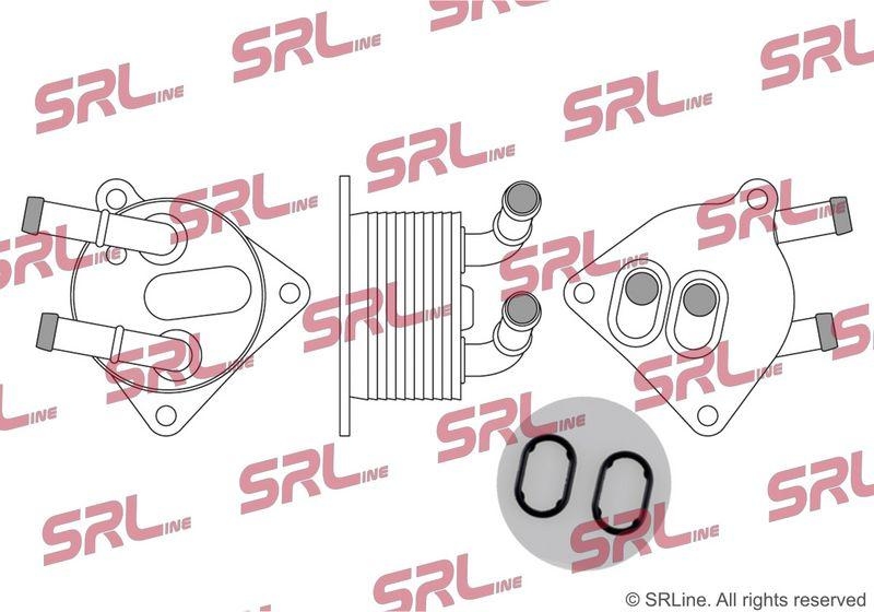 Radiator racire ulei motor, termoflot Bmw 2 Active/Gran Tourer (F45/46) 14-, X1 F48 15-, X2 F39 18-; Mini Clubman 14-, Countryman 17-, Mini 14-, motor: 1.5 D, 1.5 T, radiator transmisie; garnituri incluse, 85x85x50, SRLine, Aluminiu, 24148627861; 8627861