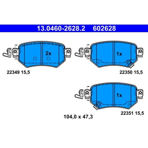 ATE set placute frana,frana disc