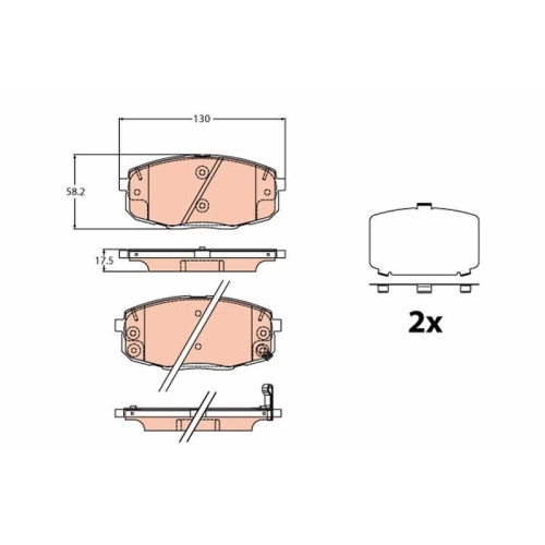 TRW set placute frana,frana disc