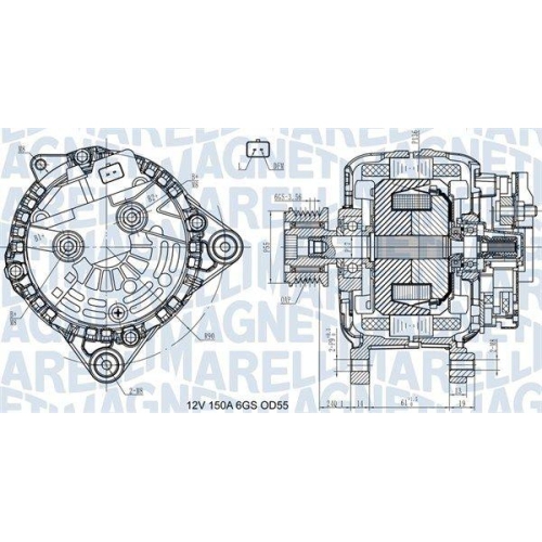 Alternator Nissan Cube, Juke, Micra 3, Note, Nv200, Qashqai / Qashqai +2 I; Renault Grand Scenic 2, Megane 2, Scenic 2, 1.5 Dci