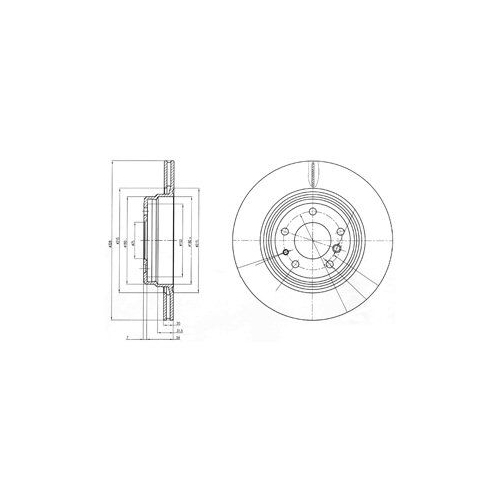 Disc frana Delphi BG3213, parte montare : Punte Spate