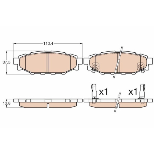 TRW set placute frana,frana disc