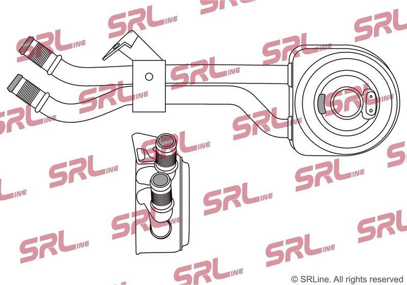 Radiator racire ulei motor, termoflot Citroen Saxo 96-99, Saxo 99-04; Peugeot 106 96-03, motor: 1.6, 98x98x49, SRLine, Aluminiu, 1103G1