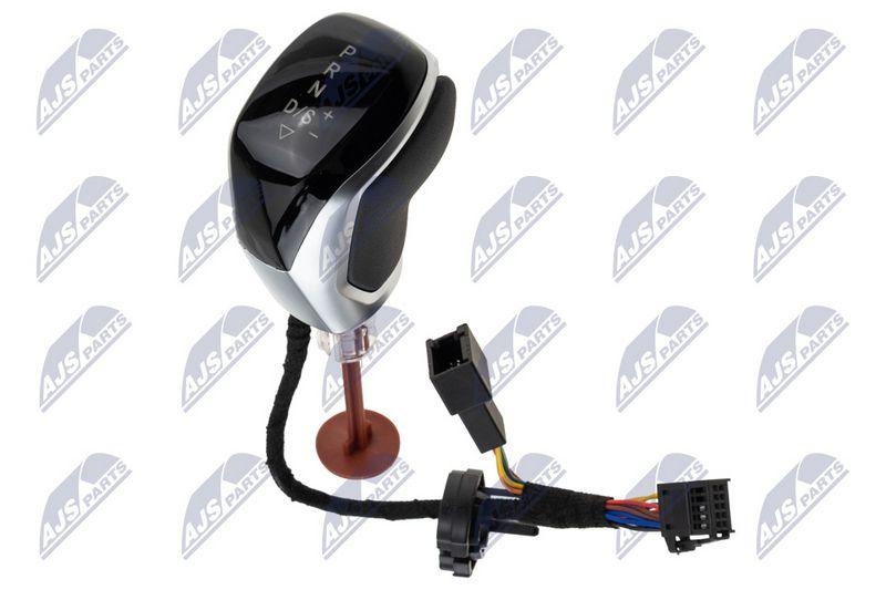 Nuca schimbator viteze VW Golf VI 2008-, Golf VII 2013-, Golf Plus 2005-, Passat B8 2014-, Skoda Superb 2015-, Octavia III 2012-, Seat Leon 2012-, Ibiza 2017-; cutie viteze automata, mata, iluminare culoare alba; VW-063; NTY, aftermarket