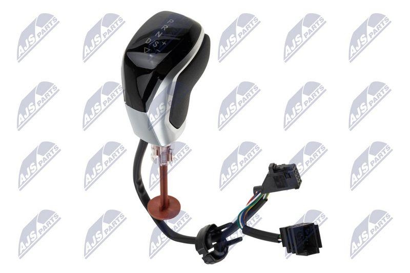 Nuca schimbator viteze VW Golf VI 2008-, Golf VII 2013-, Golf Plus 2005-, Passat B8 2014-, Skoda Superb 2015-, Octavia III 2012-, Seat Leon 2012-, Ibiza 2017-; cutie viteze automata, mata, iluminare culoare rosie; VW-064; NTY, aftermarket