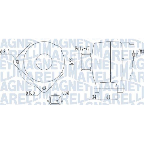 Alternator Renault Clio 3, Clio 4, 1.2 16V, 1.2 16V (BR02, BR0J, BR11, CR02, CR0J, CR11), 1.2 16V (BR0P, CR0P), 1.2 16V Hi-Flex (BR1U, CR1U), 1.2 16V (KR0P), 1.2 16V (BHA1, BHAK, BHMG, BHMK), 1.2 LPG 16V