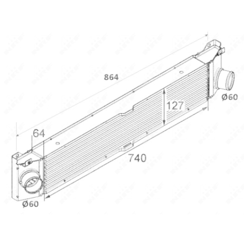 Radiator intercooler Nrf 30798