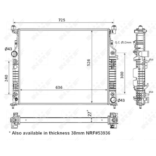 NRF Radiator, racire motor EASY FIT