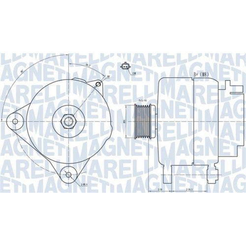 Alternator Renault Clio 3, Fluence, Laguna 3, Megane 2, Megane 3, Modus, 1.4, 1.4 16V, 1.6, 1.6 16V, 1.6 16V Bifuel, 1.6 16V Hi-Flex, 1.6 BiFuel