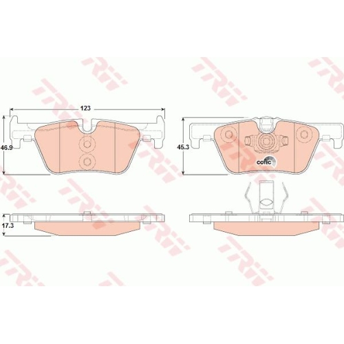 Placute frana Bmw Seria 1 (F20), 11.2010-, 2 Cabriolet (F23), 03.2014-, 3 Touring (F31), 07.2011-, 4 Gran Coupe (F36), 03.2014-, TRW