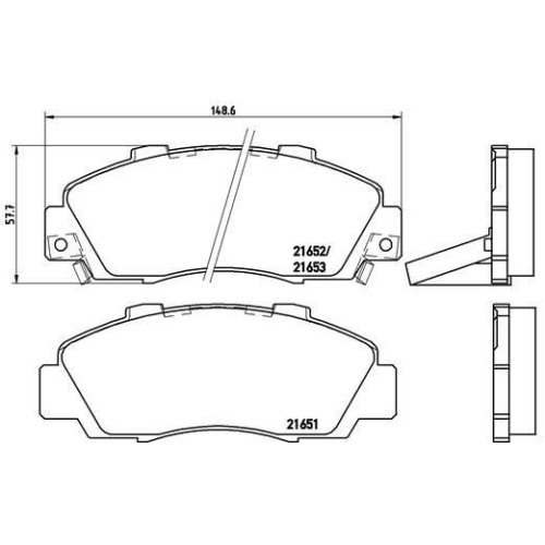 Placute frana Acura Rl; Honda Accord 4 Aerodeck (Cb), Accord 5 (Cc, Accord 5 (Ce, Accord 5 Aerodeck (Ce), Accord 5 Coupe (Cd), Accord 6 (Ck, Accord 6 Coupe (Cg), Accord 7 (Cl, Civic 6 Aerodeck (Mb, Civic 6 Fastback (Ma, Civic 6 Hatchback (Ej, Cr-V I (Rd),