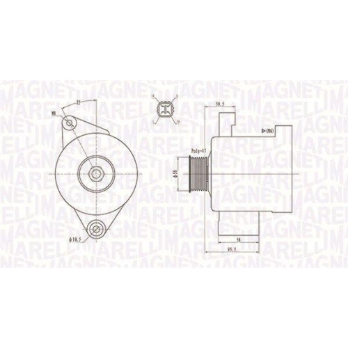 Alternator Toyota Hiace 4 Box ( H1 , Hiace 4 Bus ( H1 , Hilux 6 Pick-Up ( N1), Hilux 7 Pick-Up ( N1 , Land Cruiser 90 ( J9), Land Cruiser Prado ( J12), 2.5 D-4D, 3.0 D-4D