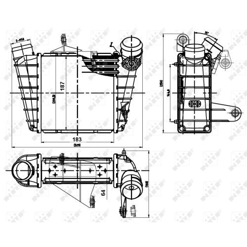 Radiator intercooler Nrf 30842