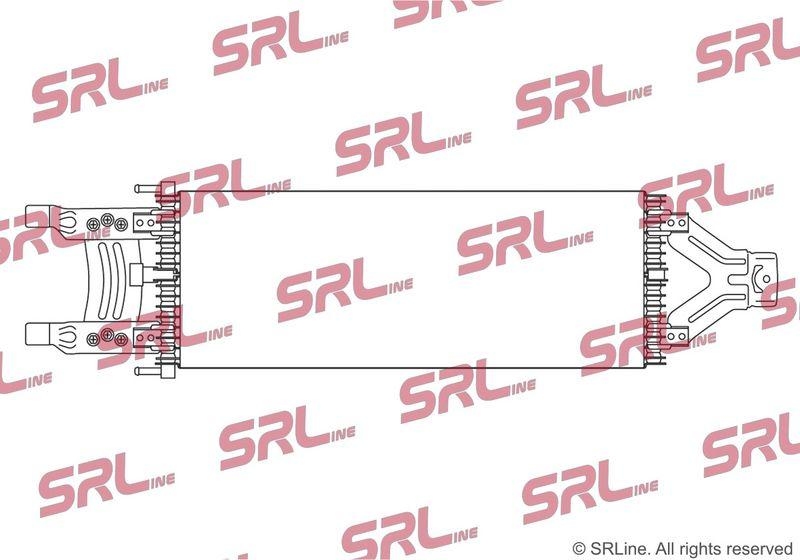 Radiator racire ulei motor, termoflot Mercedes X-Class (W470) 17-; Nissan Navara 14-, motor: 2.3 D, radiator transmisie, 543x202x20, SRLine, miez si rezervor din aluminiu brazat, 216064JZ0A; 216064JZ0B