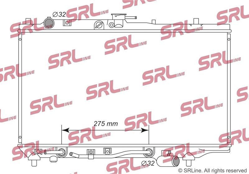 Radiator Mazda 323f 89-94, motor: 1.6, 647x350x27, SRLine, Aluminiu/ Plastic brazat, B54715200E