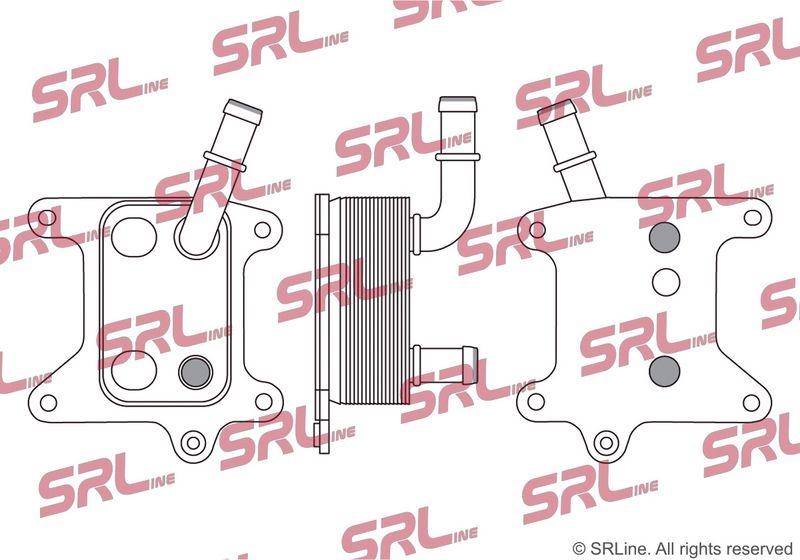 Radiator racire ulei motor, termoflot Dacia Logan 12-, Sandero 12-; Renault Clio 19-, motor: 1.0, 62x93x44, SRLine, Aluminiu, 213053566R