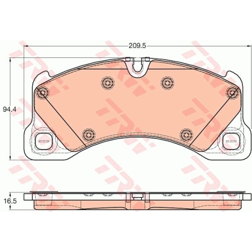 Set placute frana Trw GDB1969, parte montare : Punte fata
