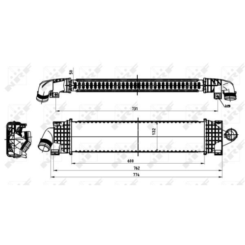 Radiator intercooler Nrf 30870