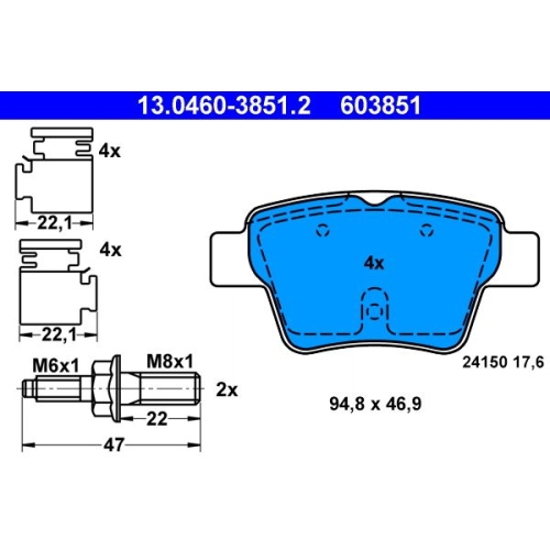 ATE set placute frana,frana disc