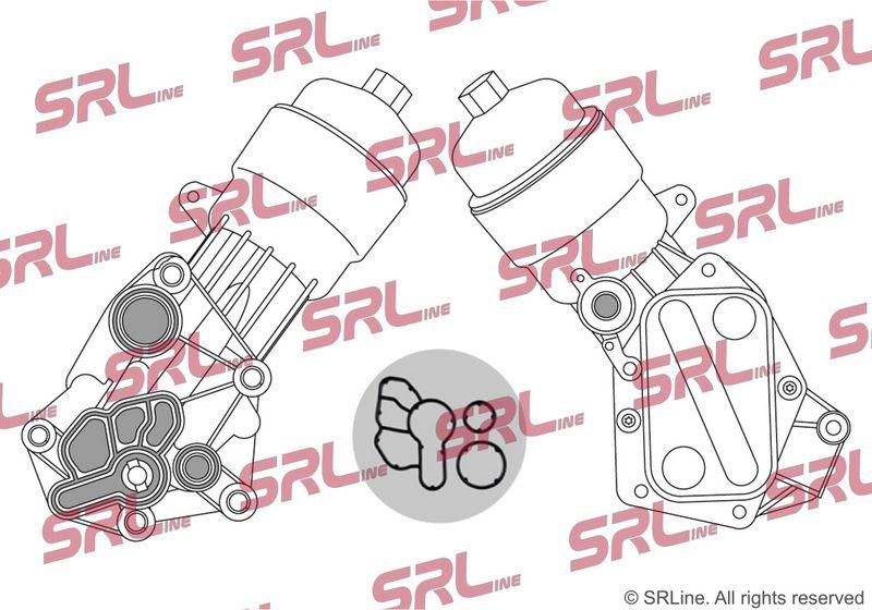 Radiator racire ulei motor, termoflot Alfa Romeo Mito (955) 08-; Fiat 500 07-, Panda 12-, Punto Evo/Punto 09-/12-; Lancia Ypsilon 11-, motor: 0.9 Twinair, 0.9 TwinAir Turbo, 70x113x25, SRLine, Aluminiu, 55225515; 6713150